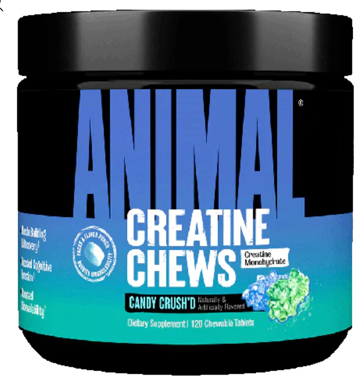 Universal Nutrition Animal Creatine Chews, 120 Kautabletten, Candy Crushd