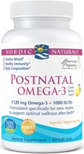 Nordic Naturals Postnatal Omega-3, 60 Softgels, Lemon