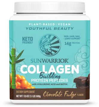 Sunwarrior Collagen Building Protein Peptides, 500 g Dose, Chocolate