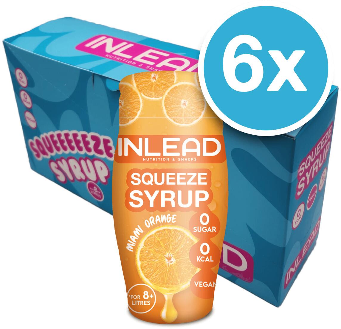 Inlead Squeeze Syrup, 6 x 65 ml, Miami Orange