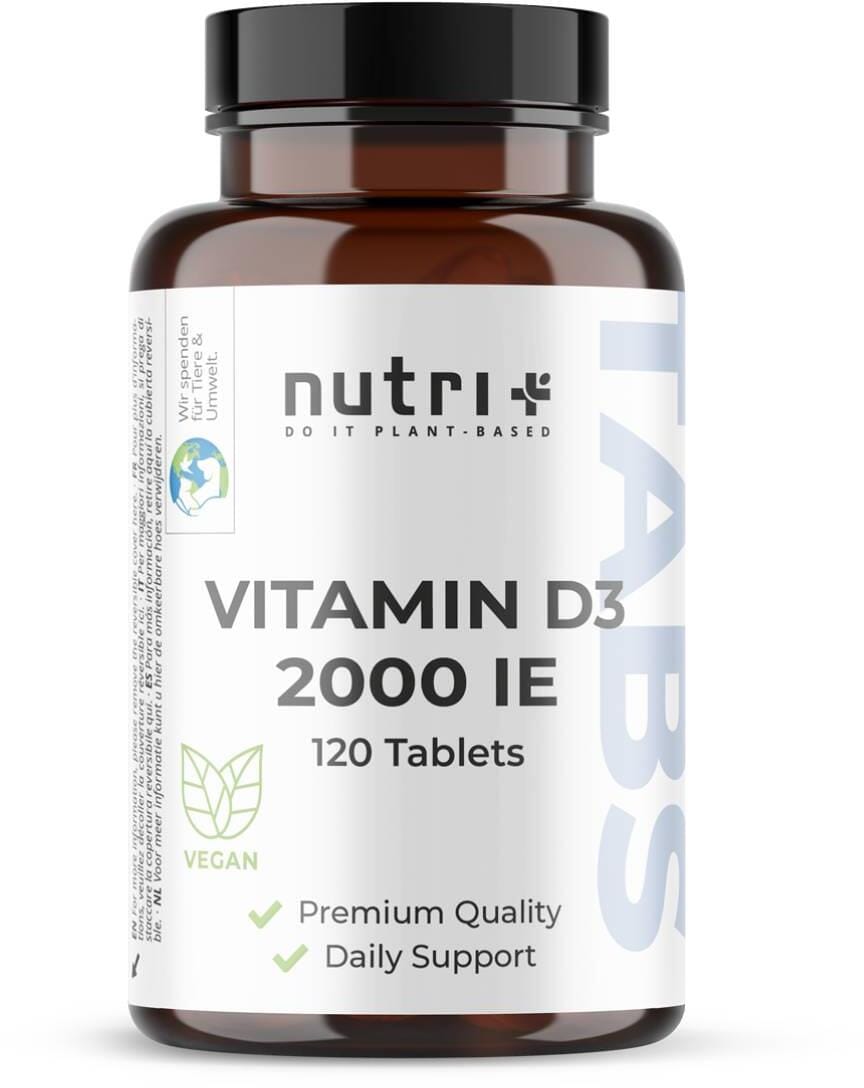 nutri+ Vitamin D3 - 2000 IE, 120 Tabletten