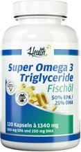 ZEC+ Health+ Super Omega 3 Triglyceride Fischöl, 120 Kapseln