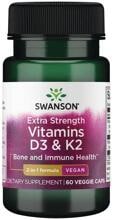 Swanson Vitamins D3 & K2, 60 Kapseln