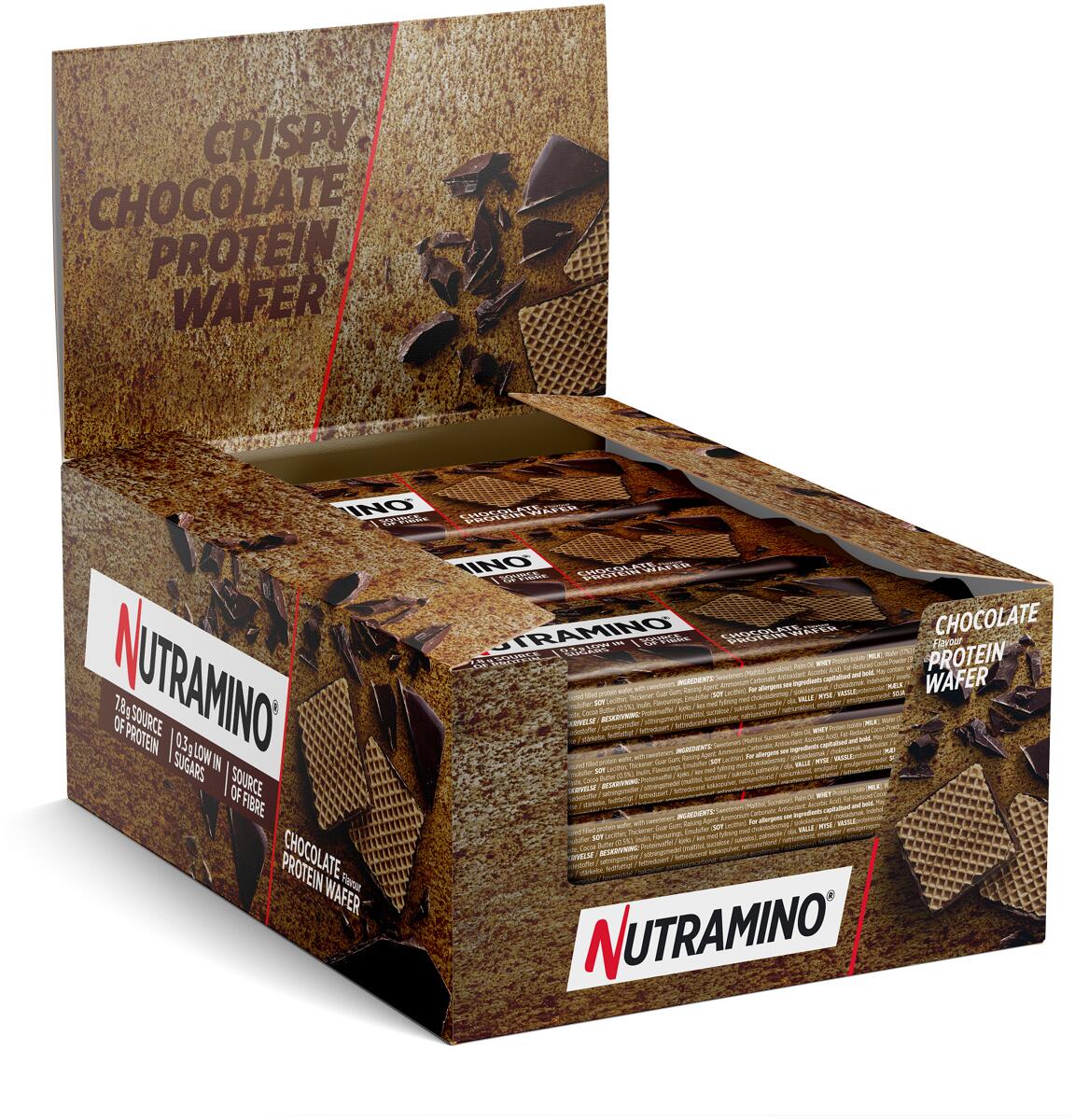 Nutramino Protein Wafer, 12 x 39 g Waferpacks, Chocolate