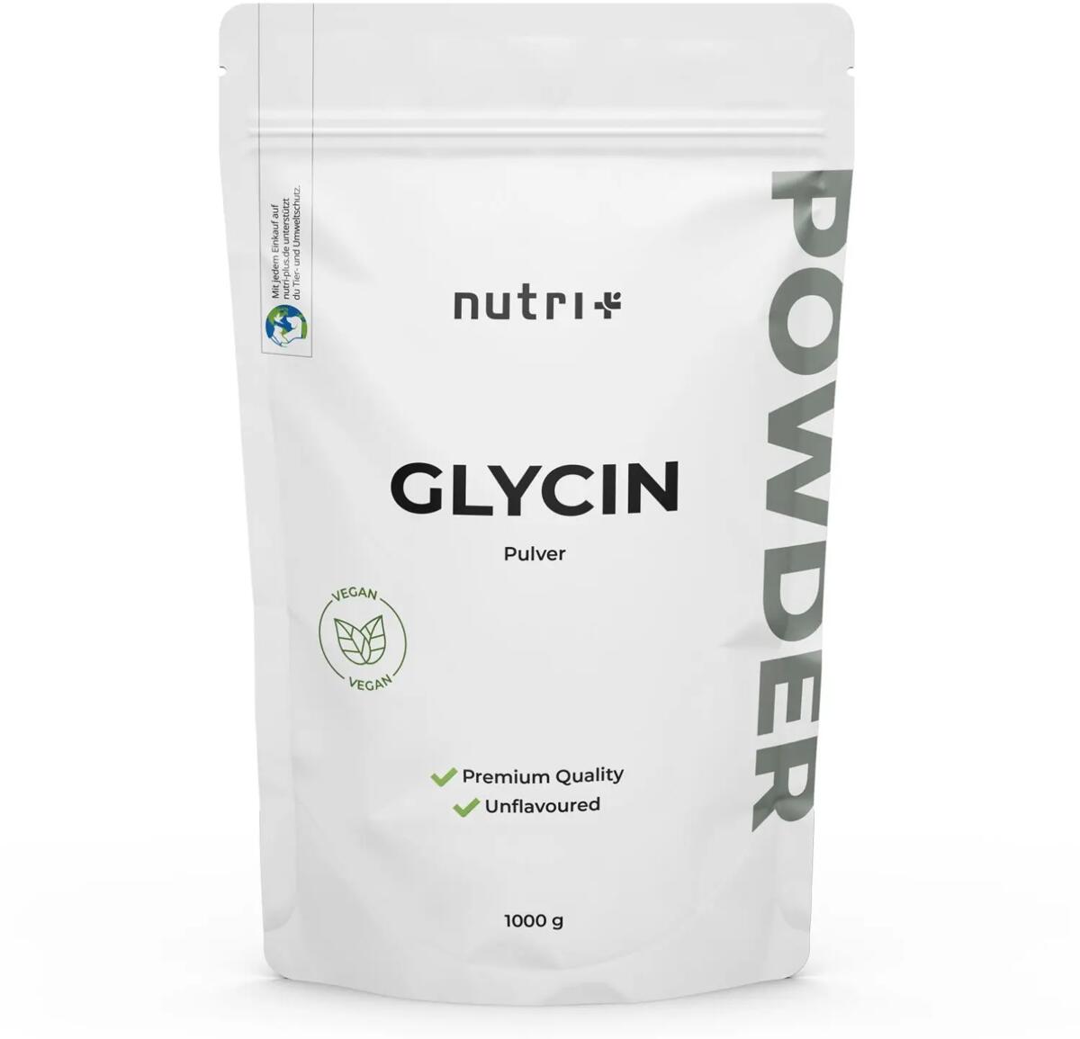 nutri+ Glycin Pulver, 1000 g Pulver