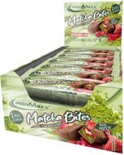 IronMaxx Matcha Bites, 24 x 46 g Riegel, Milk Choc Strawberry-Matcha