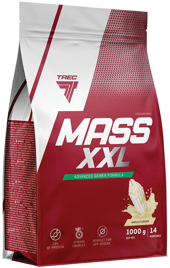 Trec Nutrition Mass XXL - Advanced Gainer Formula, 1000 g Beutel, Strawberry