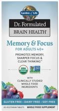 Garden of Life Dr. Formulated Memory & Focus for Adults 40+, 60 Tabletten