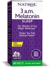 Natrol 3 a.m. Melatonin Fast Dissolve, Lavender Vanilla, 60 Tabletten