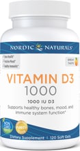 Nordic Naturals Nordic Vitamin D3, 1000 IU, 120 Softgels