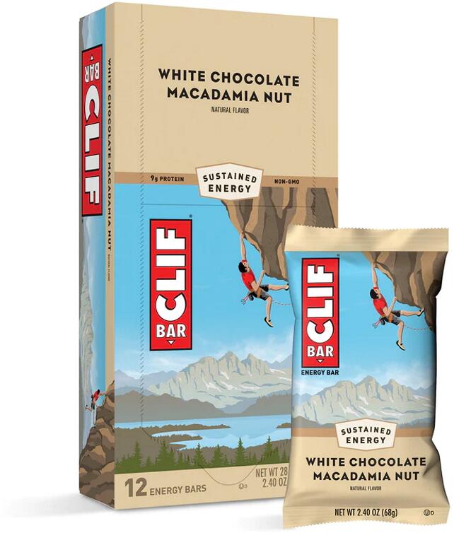 Clif Bar Energy Bar, 12 x 68 g Riegel, White Chocolate Macadamia Nut