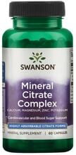 Swanson Mineral Citrat Complex - Calcium, Magnesium, Zinc, Potassium, 60 Kapseln