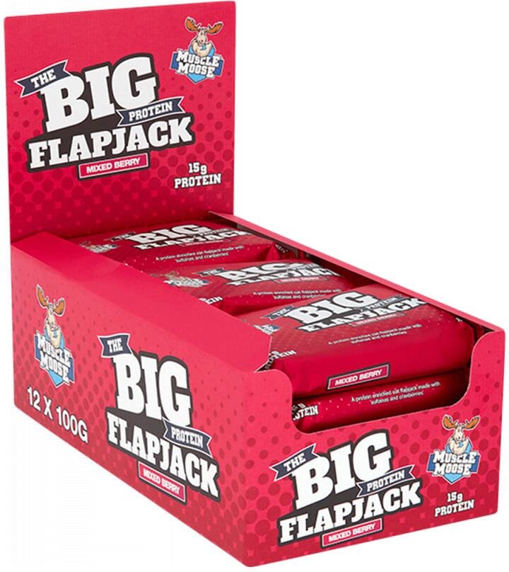 Muscle Moose Big Protein Flapjack, 12 x 100 g Riegel, Mixed Berry