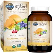 Garden of Life mykind Organics - Vegan D3 Chewable, 2000 IU, 30 Kautabletten, Raspberry Lemon