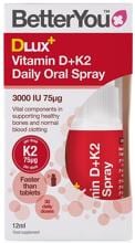 BetterYou DLux Vitamin D + K2 Daily Oral Spray, 12 ml Zerstäuber, Peppermint