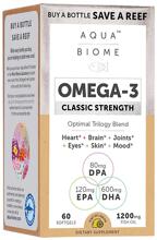 Enzymedica Aqua Biome Omega-3 Classic Strength 1200 mg, 60 Softgels, Lemon