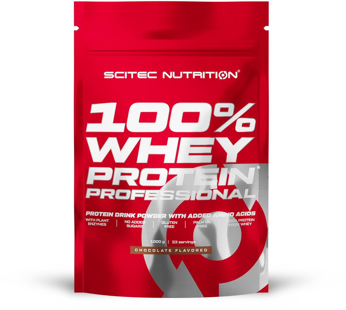 Scitec Nutrition 100% Whey Protein Professional, 1000 g Beutel, Schokolade
