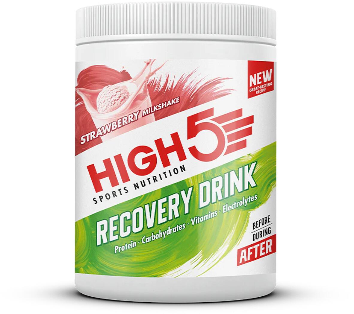High5 Recovery Drink, 450 g Dose, Strawberry Milkshake