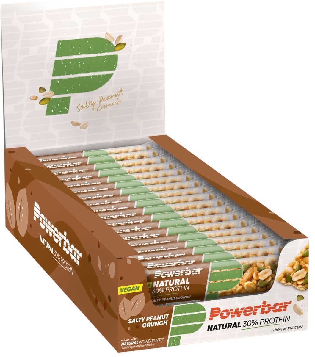 PowerBar Natural Protein Bar, 18 x 40 g Riegel, Salty Peanut Crunch