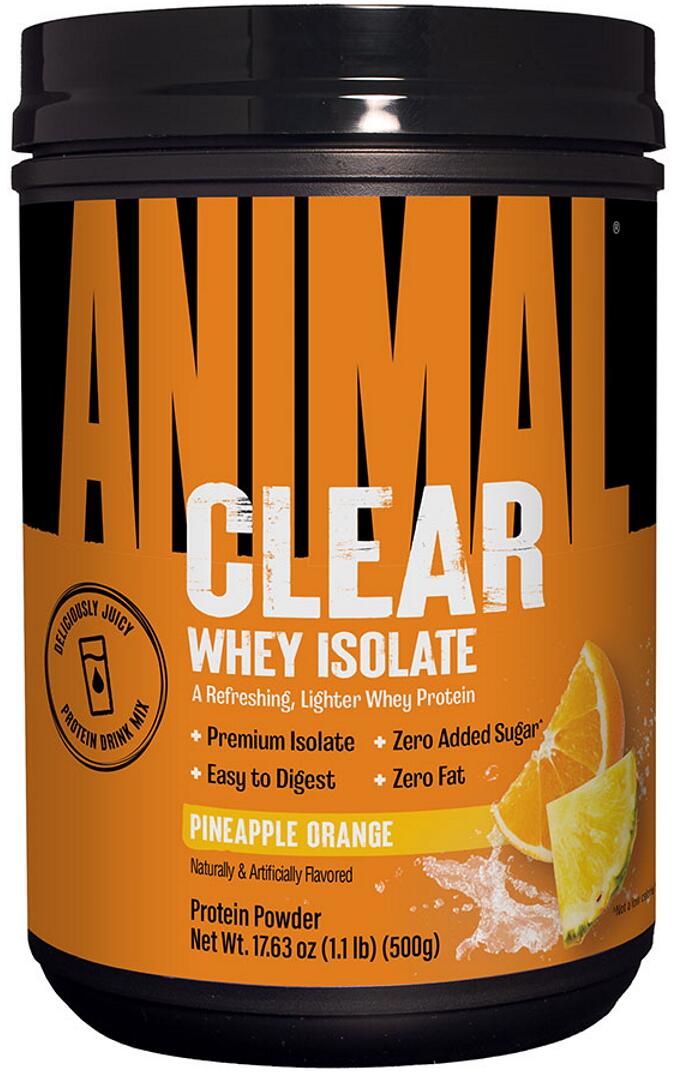 Universal Nutrition Animal Clear Whey Isolate, 500 g Dose, Pineapple Orange