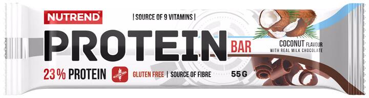 Nutrend Protein Bar, 24 × 55 g Riegel, Coconut in Milk Chocolate