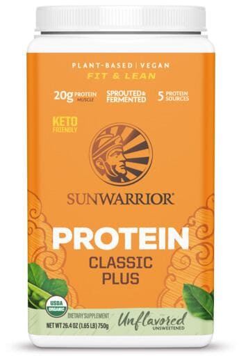 Sunwarrior Protein Classic Plus Organic, 750g Dose, Natural