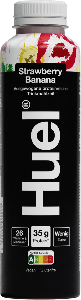 Huel Trinkmahlzeit - Black Edition, 500 ml Flasche (inkl. 0,25 Euro Pfand), Strawberry Banana