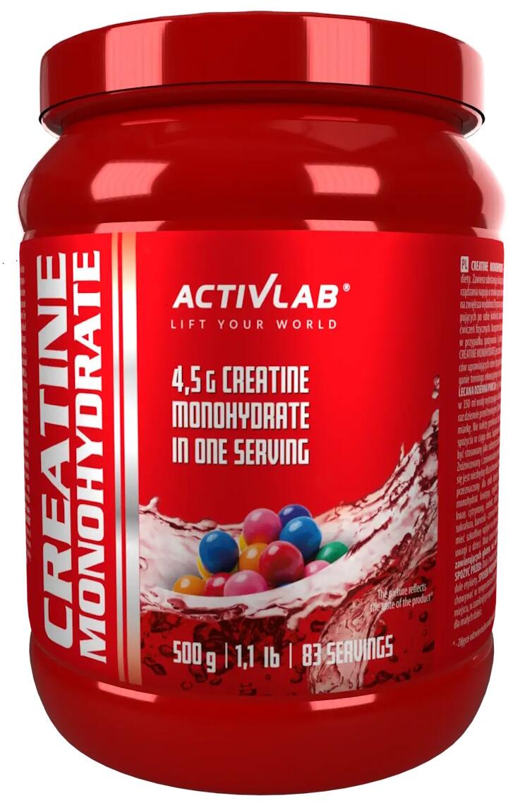Activlab Creatine Monohydrate, 500 g Dose, Bubble Gum