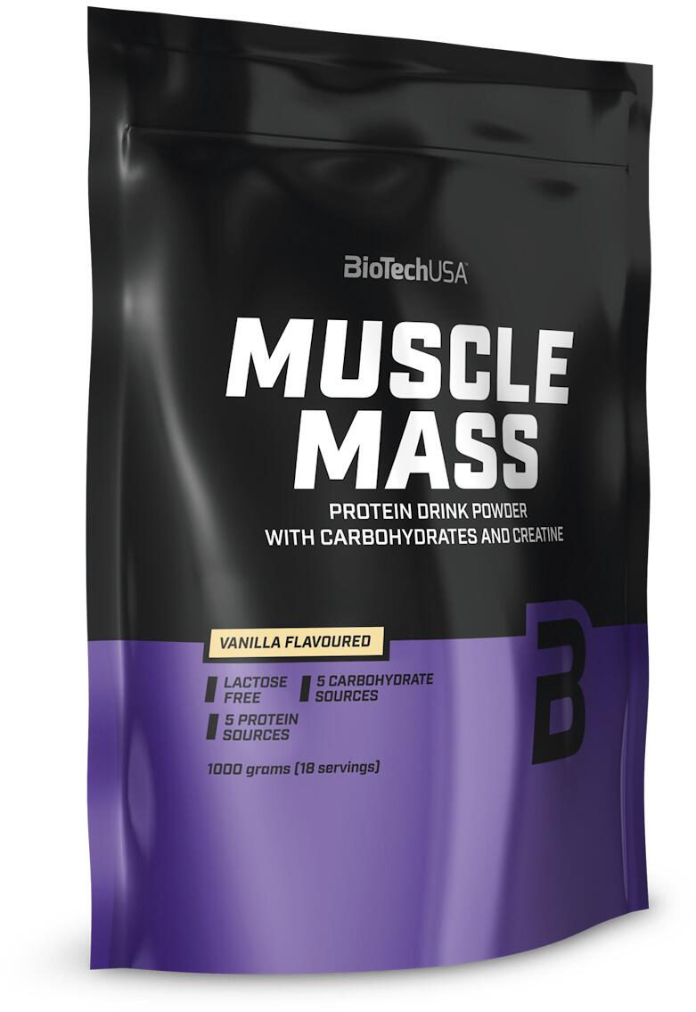 BioTech USA Muscle Mass, 1000 g Beutel, Vanilla