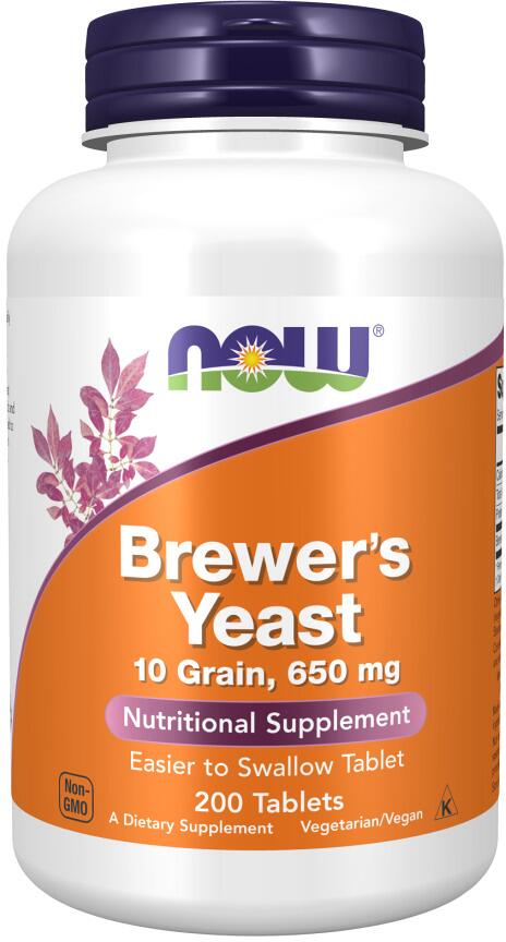 Now Foods Brewer"s Yeast 650 mg, 200 Tabletten