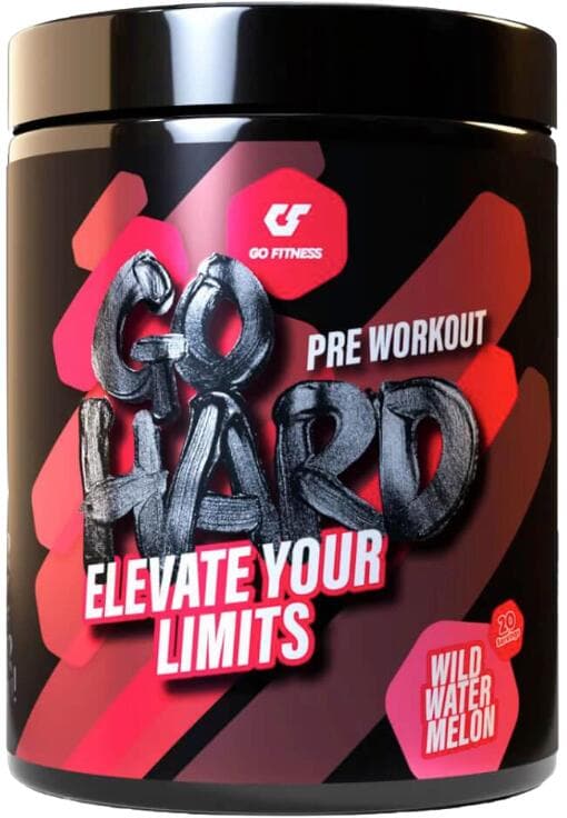 GoFitness Go Hard Pre Workout Booster, 400 g Dose, Wild Watermelon