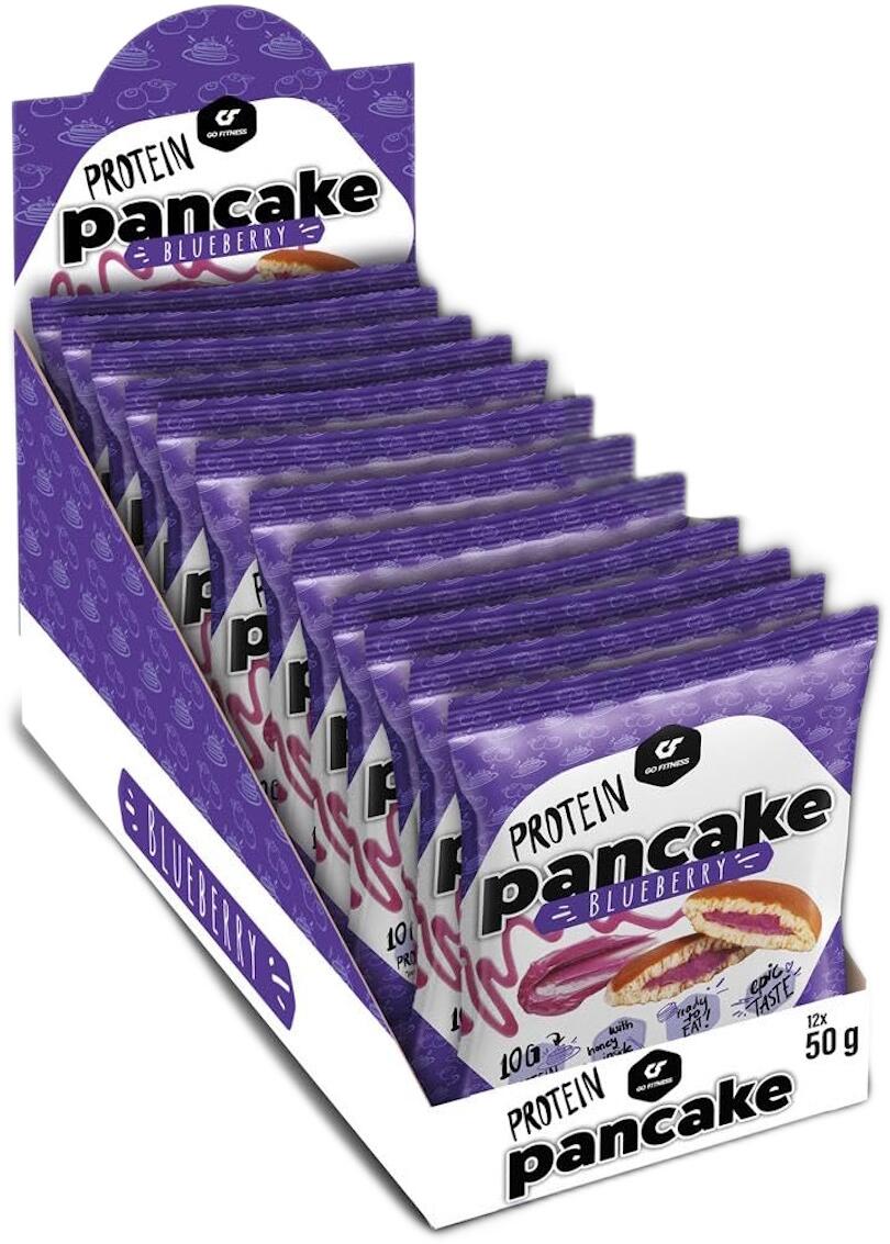 GoFitness Protein Pancake, 12 x 50 g Packung, Blueberry