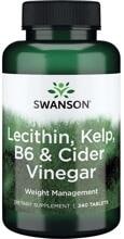 Swanson Lecithin, Kelp, B6 & Cider Vinegar, 240 Tabletten