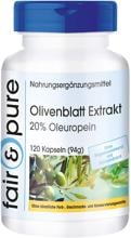 fair & pure Olivenblatt Extrakt (20% Oleuropein), 120 Kapseln Dose