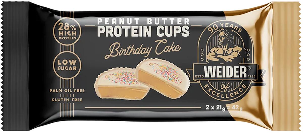 Weider Protein Cups, 20 x 2 x 21 g Cups, Birthday Cake