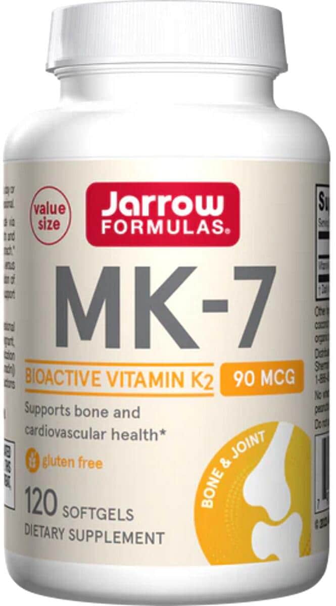 Jarrow Formulas Vitamin K2 MK-7 - 90 mcg, 120 Softgels