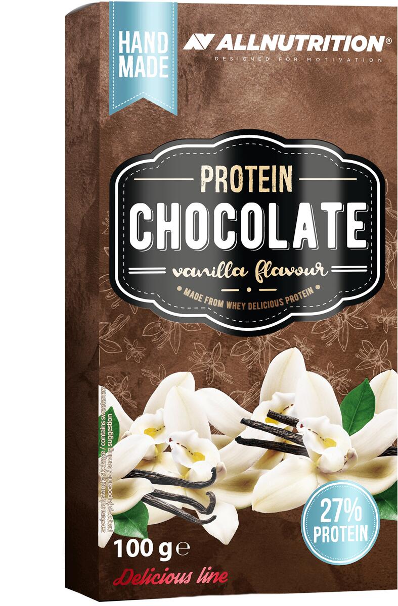 Allnutrition Protein Chocolate, 100 g Tafel, Vanilla