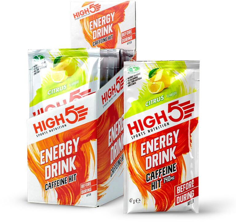 High5 Energy Drink Caffeine Hit, 12 x 47 g Beutel, Citrus