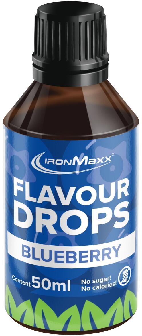 Ironmaxx Flavour Drops, 50 ml Flasche, Blaubeere