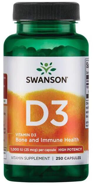 Swanson Vitamin D3 - 1.000 IU, 250 Kapseln