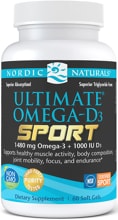 Nordic Naturals Ultimate Omega-D3 Sport, 60 Softgels, Lemon