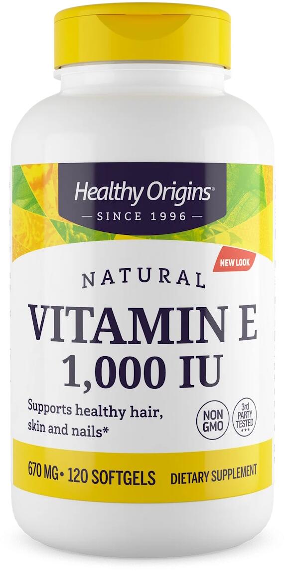Healthy Origins Natural Vitamin E - 1000 IU, 120 Softgels