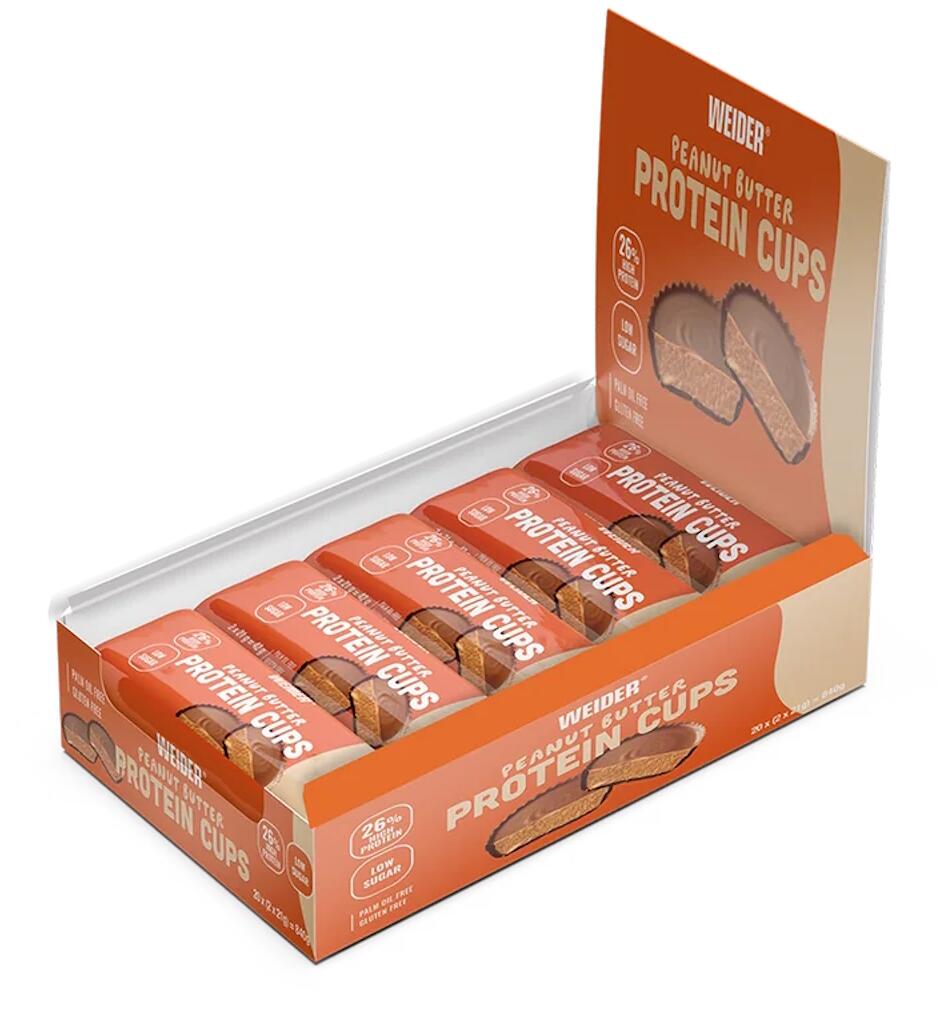 Weider Protein Cups, 20 x 2 x 21 g Cups, Peanut Butter