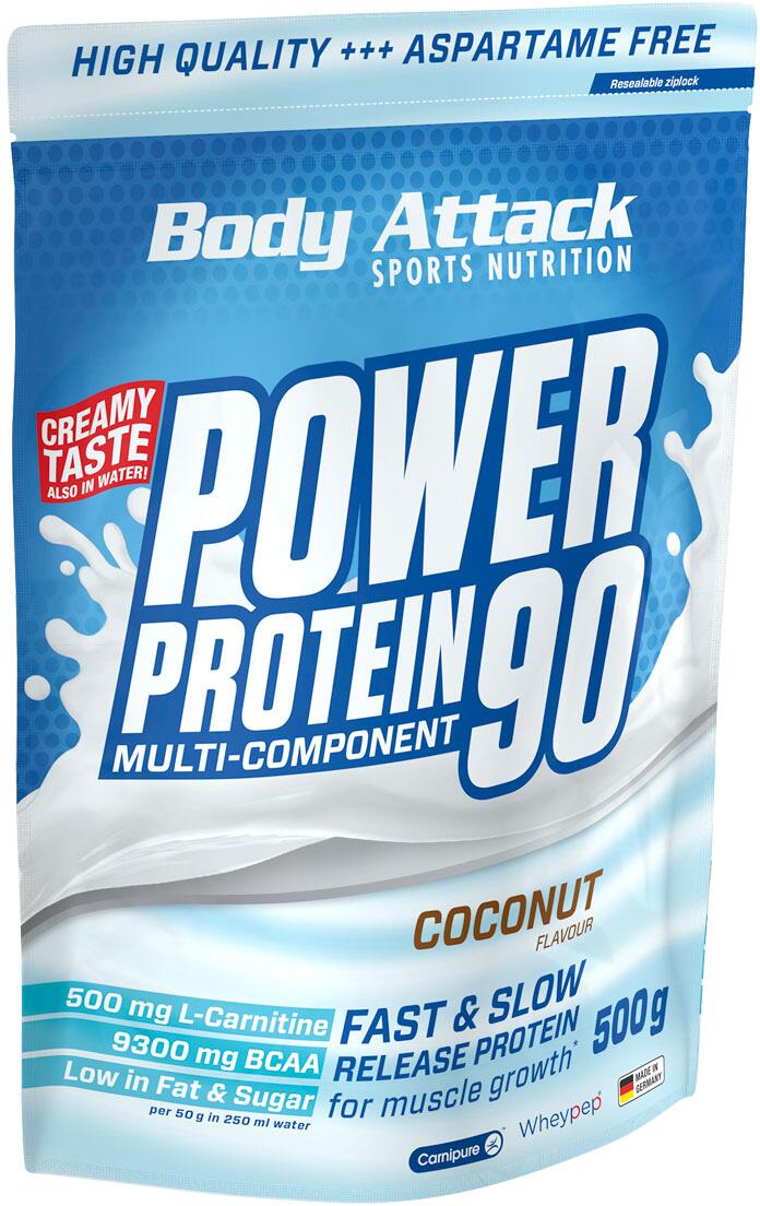 Body Attack Power Protein 90, 500 g Beutel, Coconut Cream