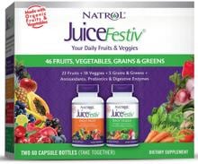 Natrol Organic JuiceFestiv, Daily Fruits & Veggies, 60 + 60 Kapseln
