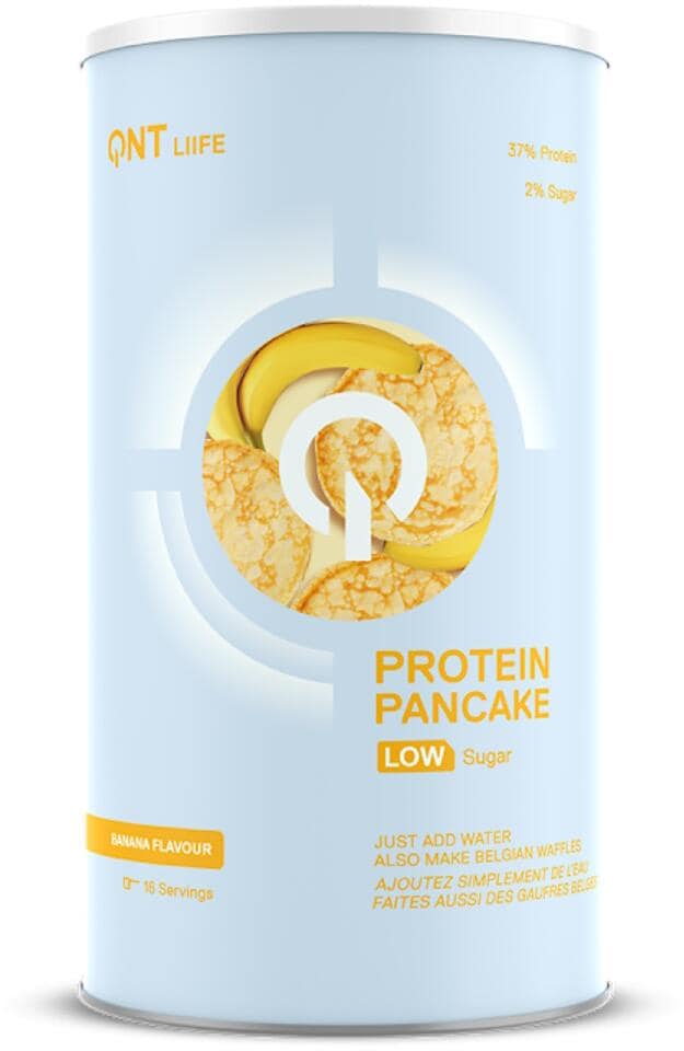 QNT Protein Pancake Low Sugar, 500 g Dose, Banana