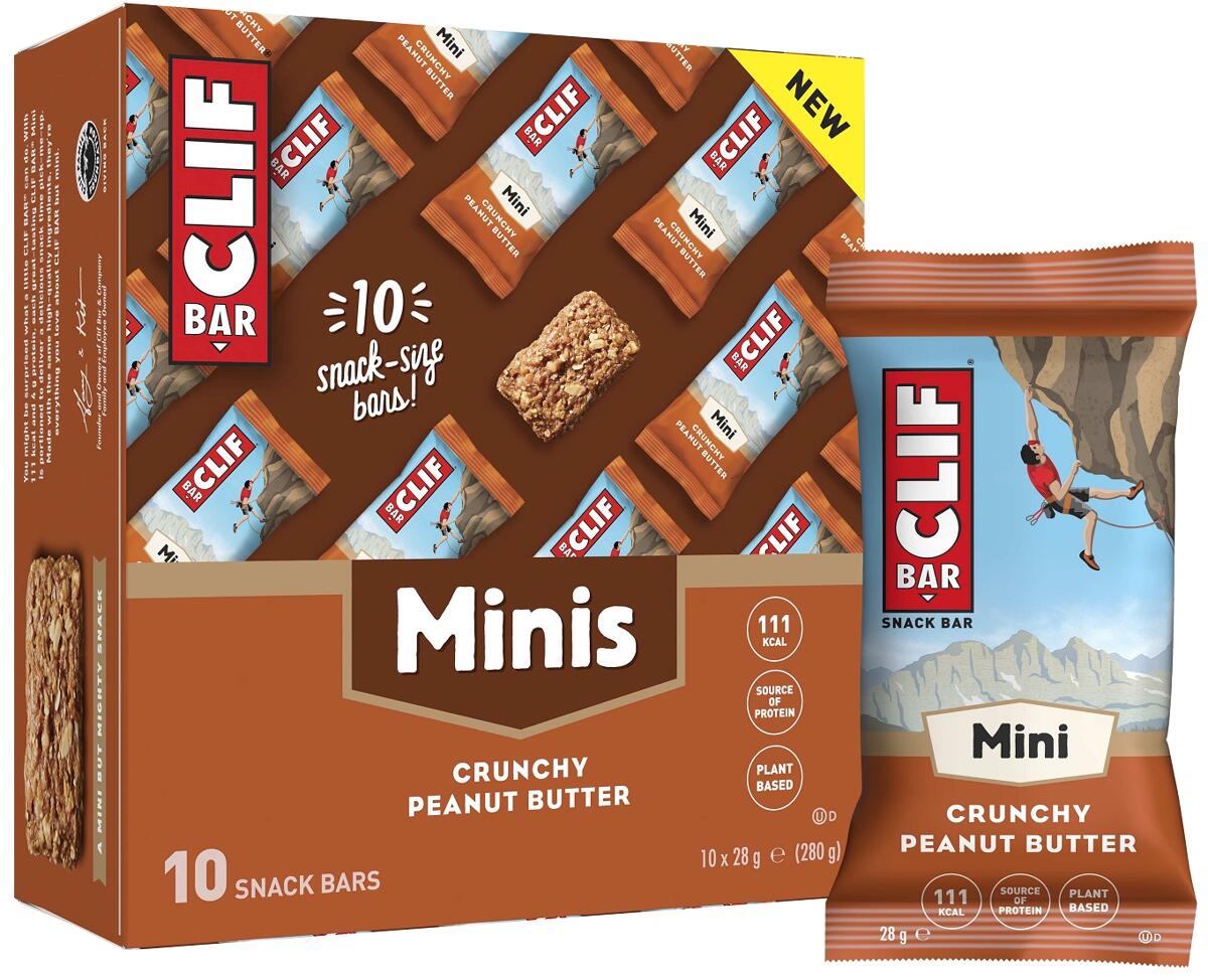 Clif Bar Energy Bar Minis, 10 x 28 g Riegel, Crunchy Peanut Butter
