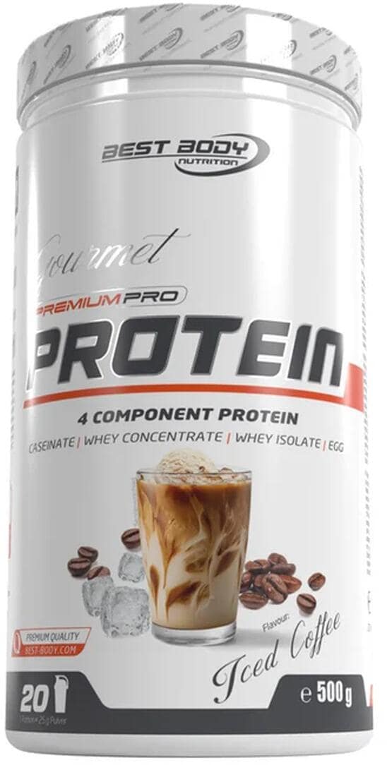 Best Body Nutrition Gourmet Premium Pro Protein, 500 g Dose, Iced Coffee