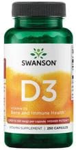 Swanson Vitamin D3 - 2.000 IU, 250 Kapseln