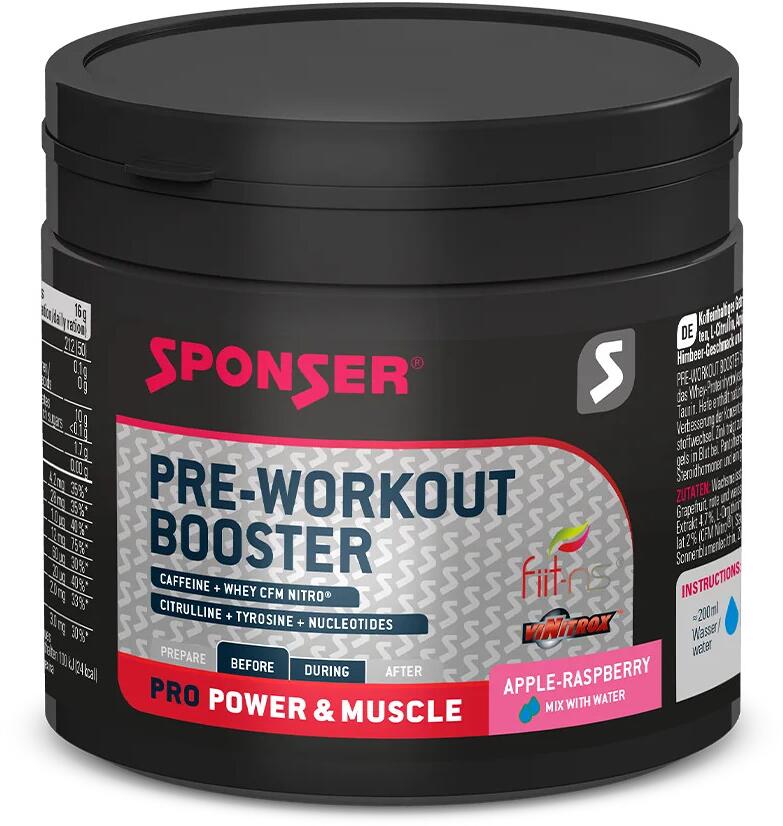 Sponser Pre-Workout Booster, 256 g Dose, Apple-Raspberry